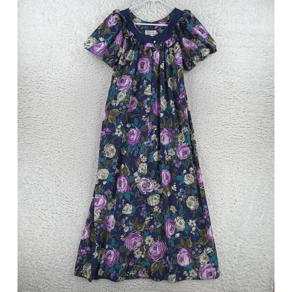 Vintage Naturally Petite Liberty House Dress Womens 8P Floral Muumuu Hawaii